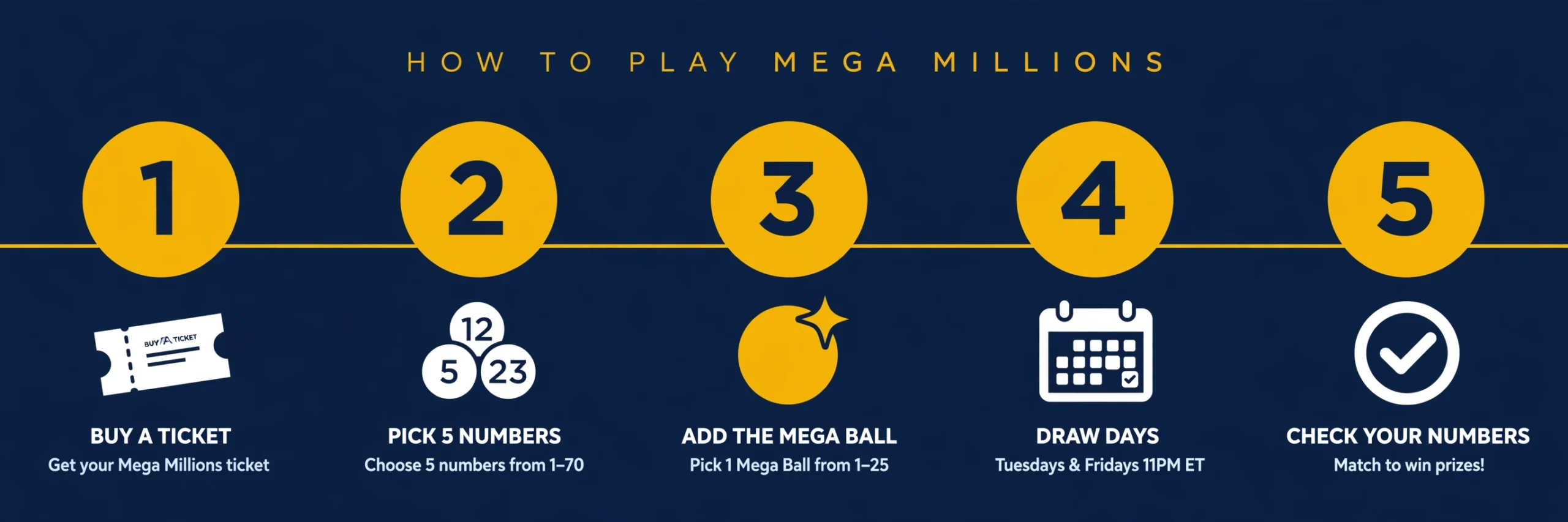How to play Mega Millions infographic guide