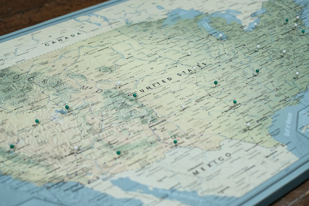 Map of the United States marked with travel pins