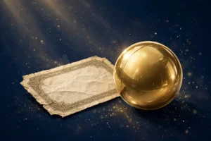 Unclaimed lottery money: a forgotten lottery ticket beside a gold lottery ball